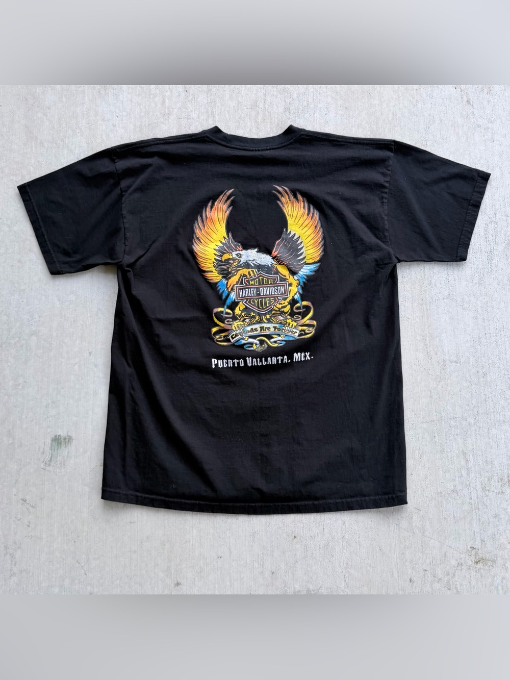 Vintage Harley Davidson T Shirt 90s Puerto Vallarta Eagle Size XL